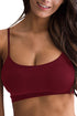 Sexy Wine Red Light Padded Criss Cross Back Yoga Sports Bra